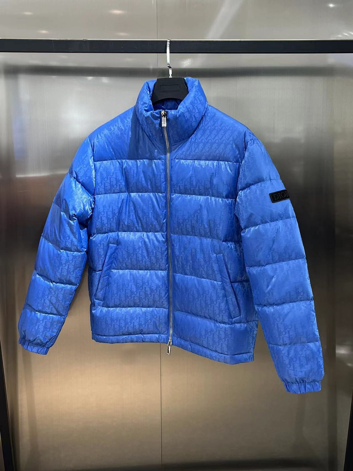 Dior Oblique Monogram Puffer Jacket – Royal Blue (Unisex)