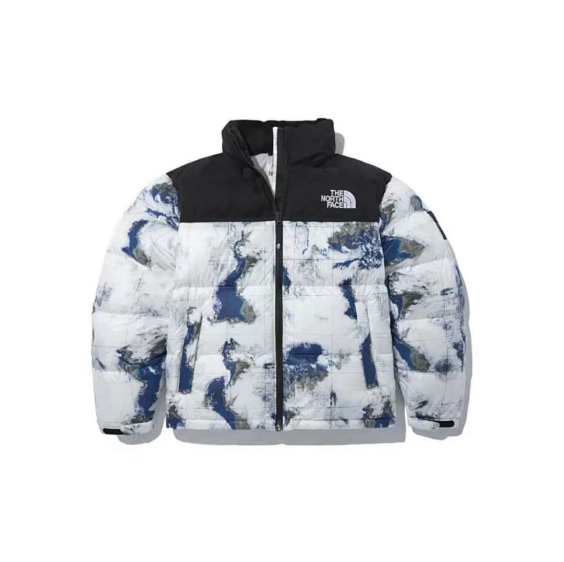 The North Face 1996 Retro Nuptse Down Jacket — Large Check Earth Tones | Oversized Archive Fit