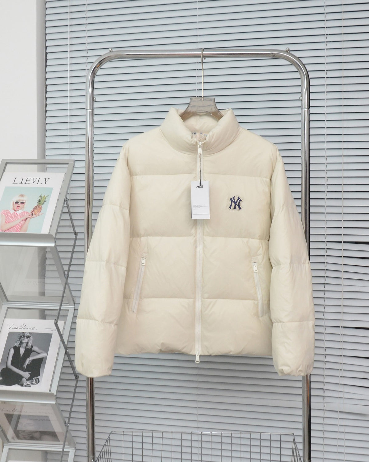 MLB Oversized Back Logo Down Jacket — Unisex | Sporty Puffer