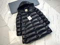 Moncler Hooded Long Puffer Down Jacket – Black