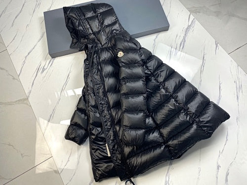 Moncler Hooded Long Puffer Down Jacket – Black