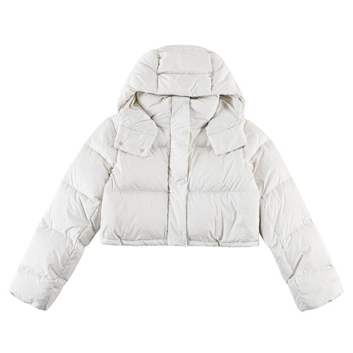Lululemon Wunder Puff Cropped Hooded Jacket – White