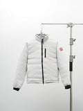 Canada Goose Lodge Stand Collar Down Jacket – White