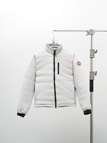 Canada Goose Lodge Stand Collar Down Jacket – White