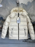 Moncler Kids Hooded Puffer Down Jacket – Cream White