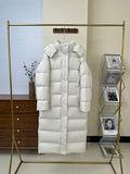 Lululemon Wunder Puff Long Hooded Puffer Jacket – White