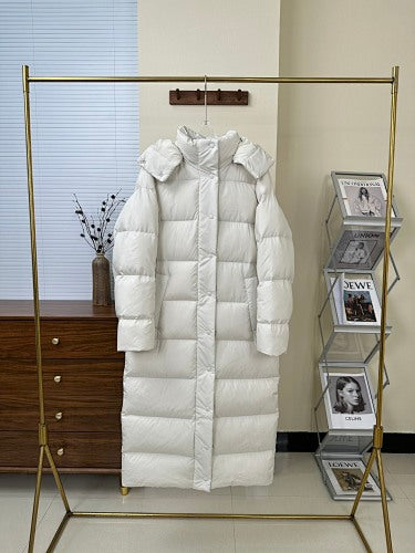 Lululemon Wunder Puff Long Hooded Puffer Jacket – White
