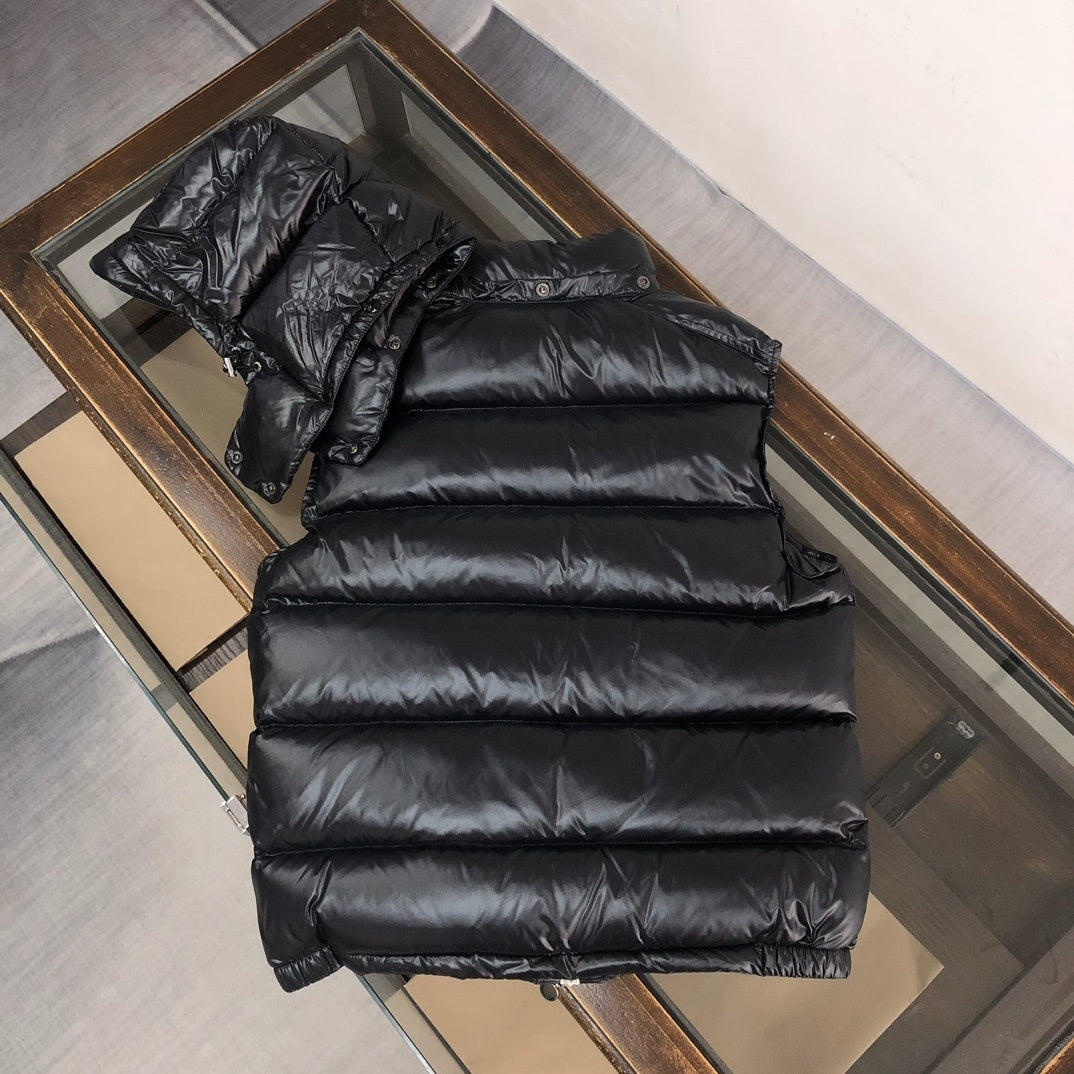 Moncler Hooded Down Vest – Black (Unisex)