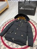 Moose Knuckles Men's Short Parka – Black (Fur Hood)