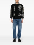 Neighborhood logo-patch varsity jacket