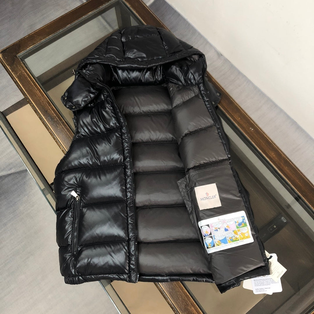 Moncler Hooded Down Vest – Black (Unisex)