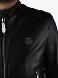 Philipp Plein zip fastening biker jacket