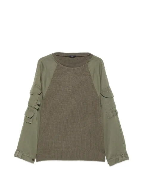 Balmain cargo-pocket panelled sweater