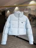 Prada Women's Blue Short Down Jacket