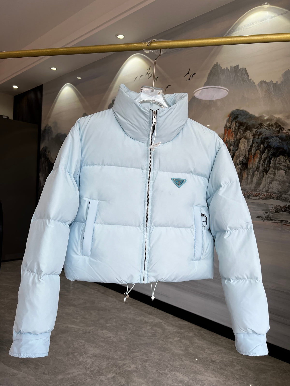 Prada Women's Blue Short Down Jacket