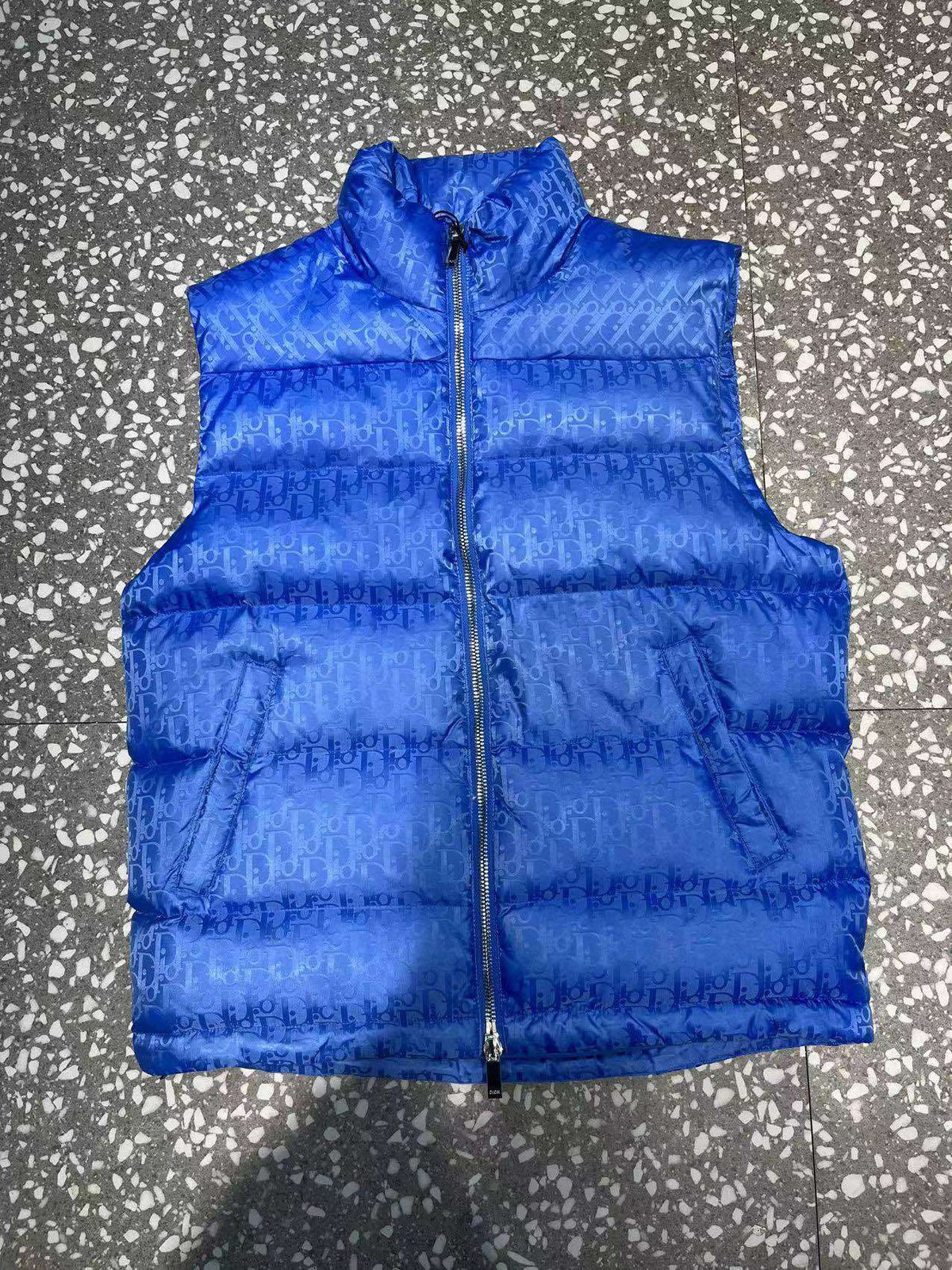 Dior Oblique Monogram Down Vest – Royal Blue (Unisex)