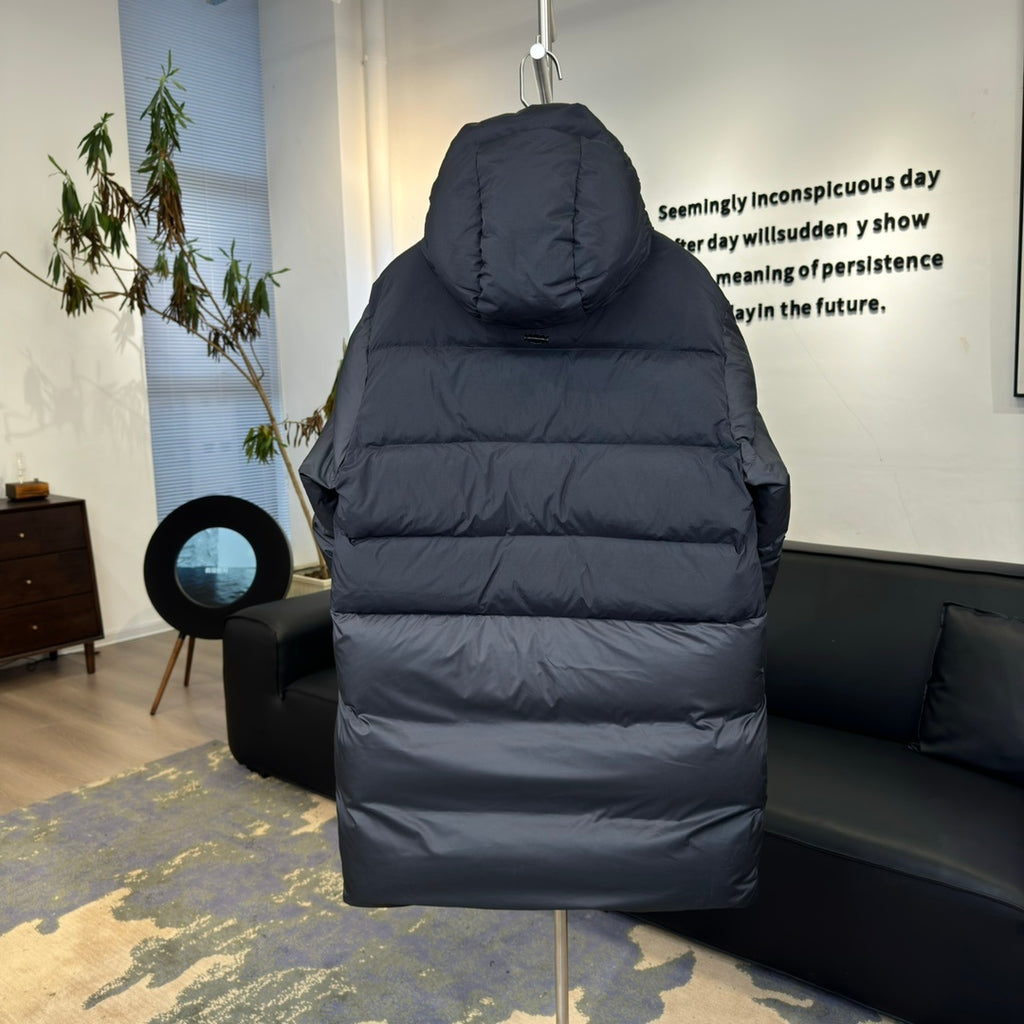 Moncler Bosona Long Down Coat – Large Logo