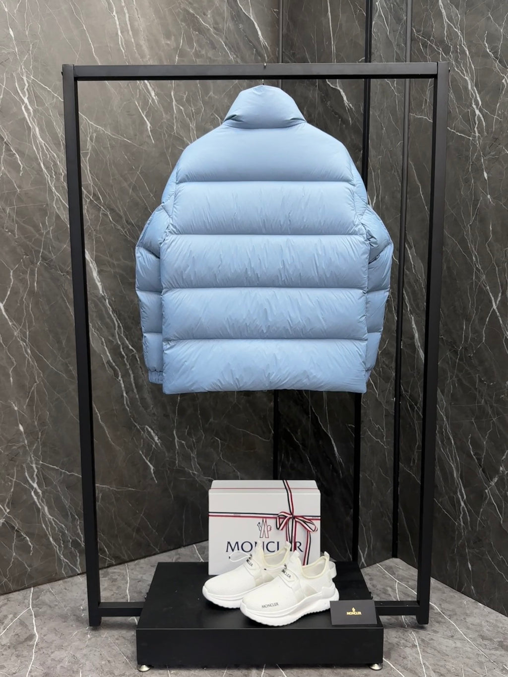 Moncler Oversized Badge Down Jacket – Sky Blue (Unisex)