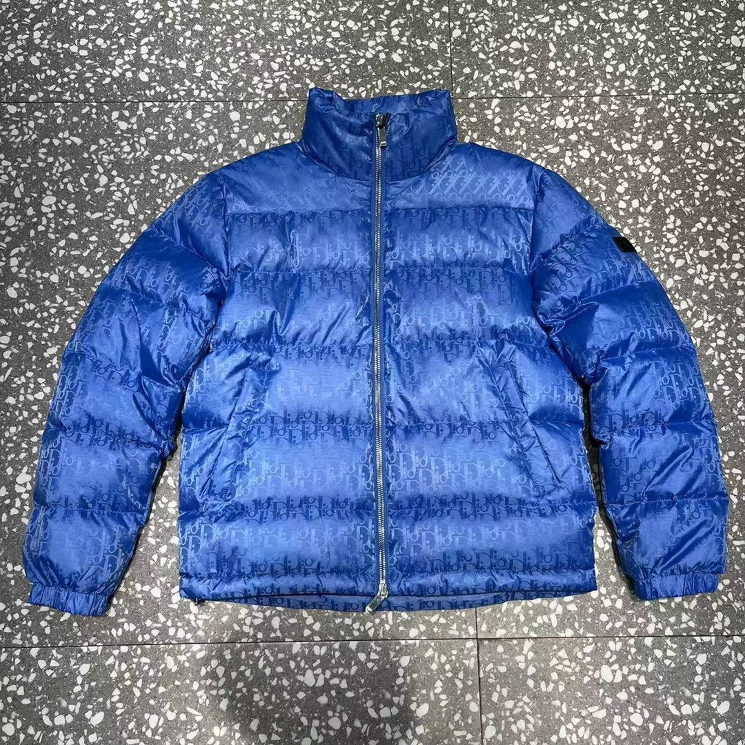 Dior Oblique Monogram Puffer Jacket – Royal Blue (Unisex)