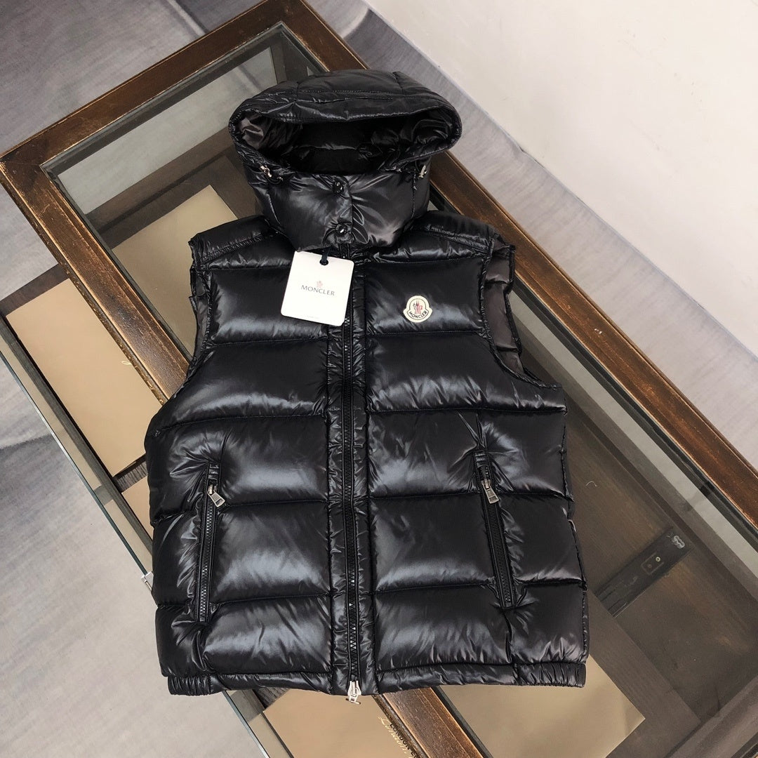 Moncler Hooded Down Vest – Black (Unisex)