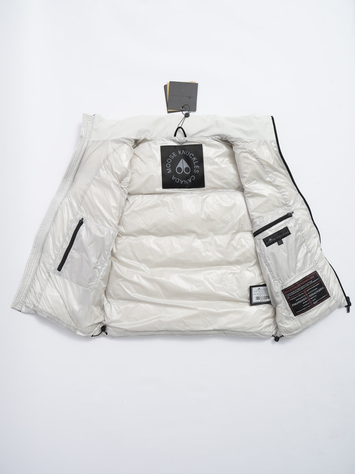 Moose Knuckles Gold Collection Puffer Down Vest – White