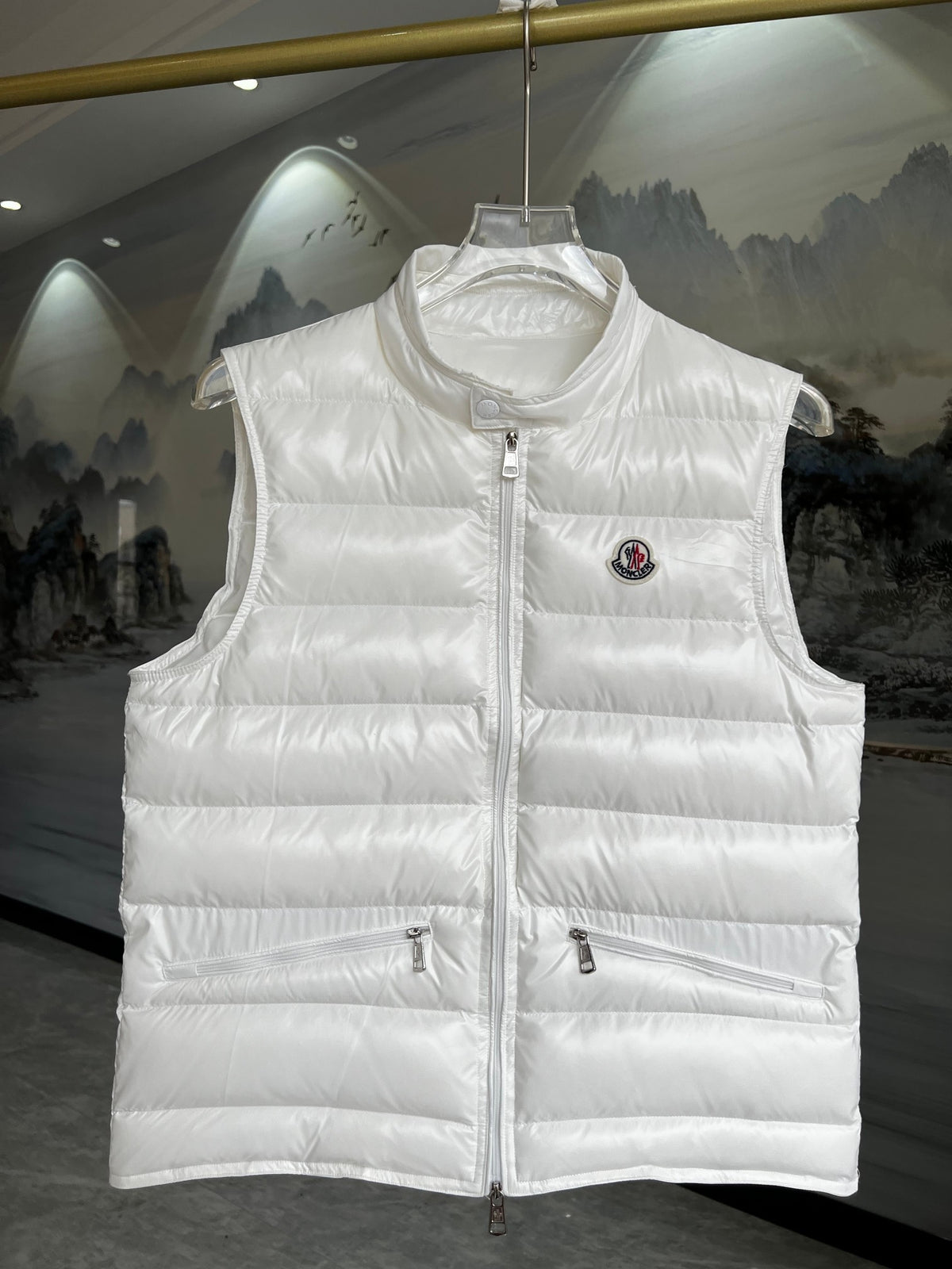 Moncler Women's White Down Vest