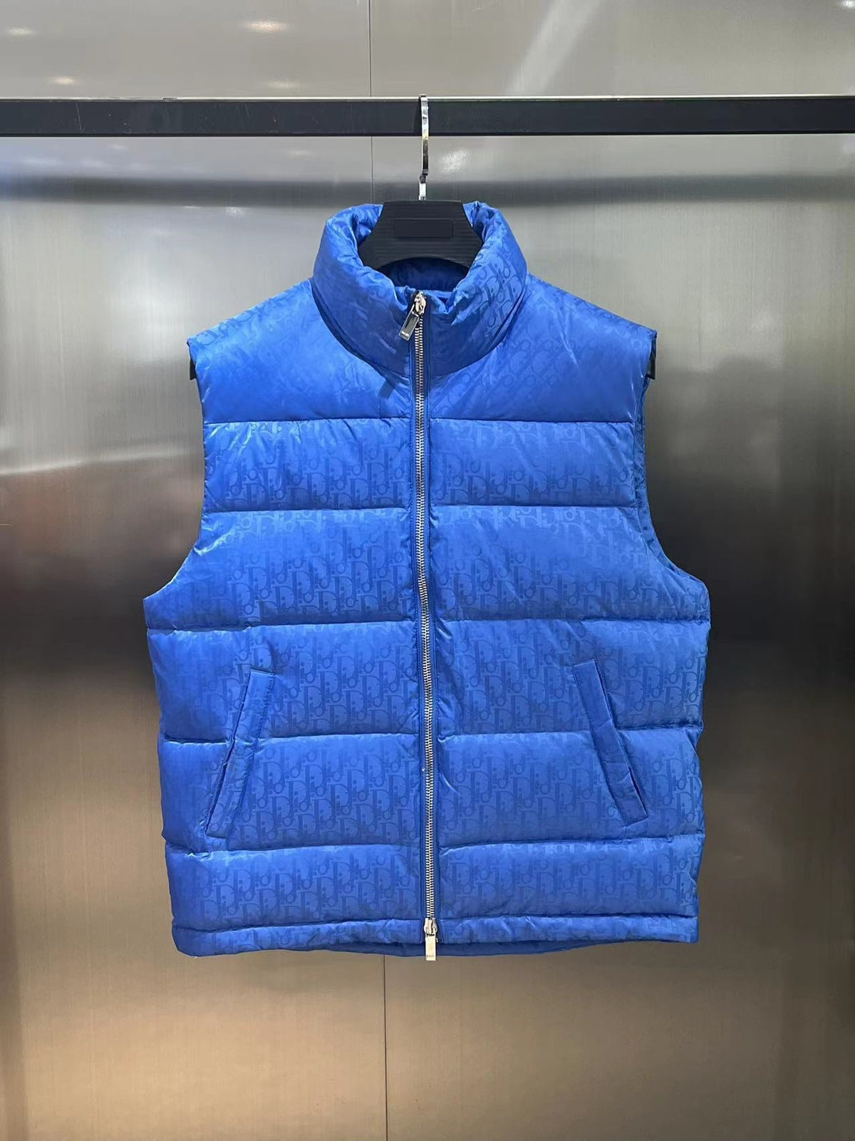 Dior Oblique Monogram Down Vest – Royal Blue (Unisex)