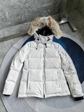 Canada Goose Hooded Down Parka – White