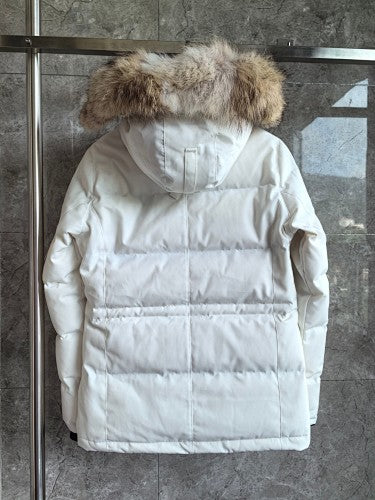 Canada Goose Hooded Down Parka – White