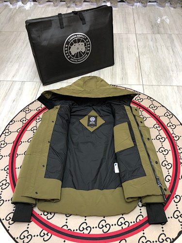 Canada Goose Hooded Down Jacket – Olive (Unisex)